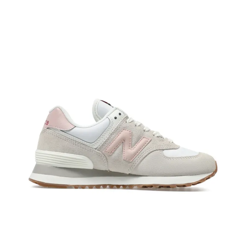 New Balance 574 White Pink Gum-1