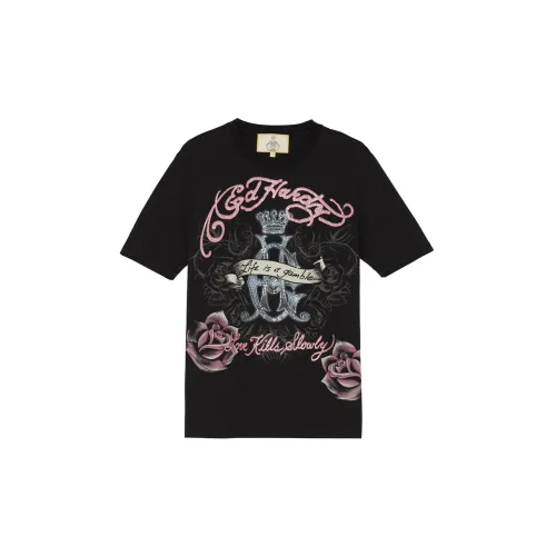 Ed Hardy T-Shirts Women's Black