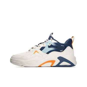XTEP Fengxing Cushioning Anti Slip Wear Resistant Breathability Low Top Sports Casual Shoes Men's White Blue