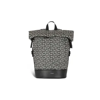 BALMAIN Leather Backpack Men's Black