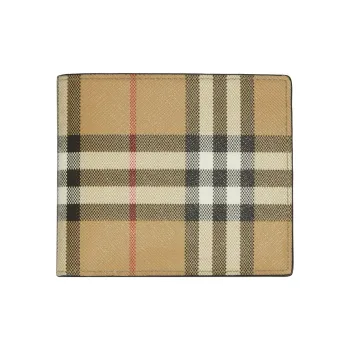 Burberry Vintage Cotton Wallet Men's Beige