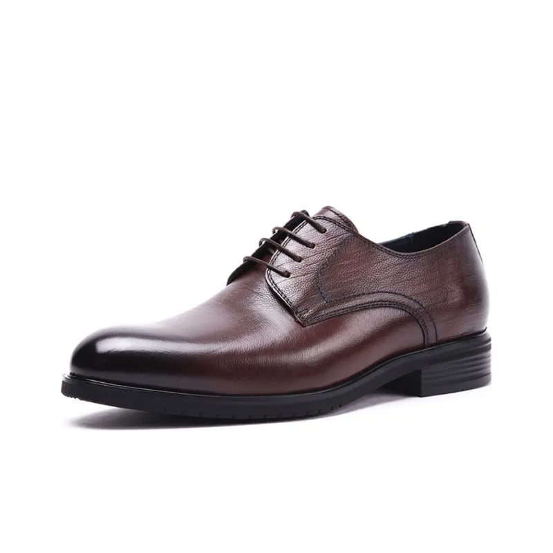 Satchi Dress Shoes Men Low Top Dark Brown-1