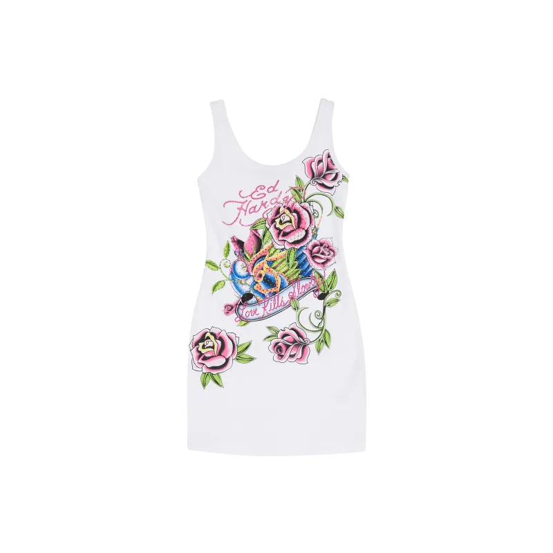 Ed Hardy SS22 Dress Women's White-1