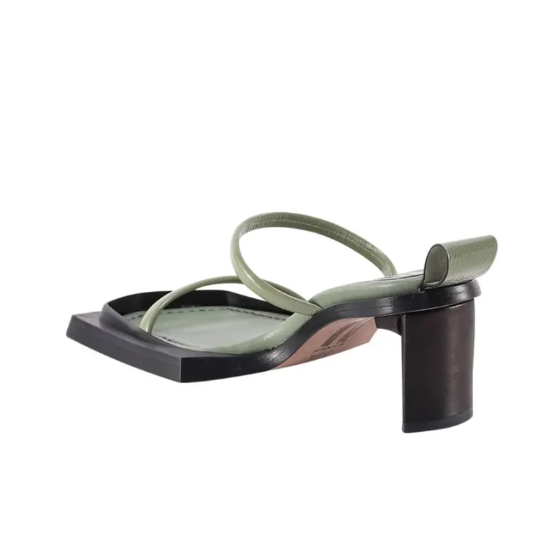 MIISTA Slip-Resistant Slide Slippers Women's Green-3