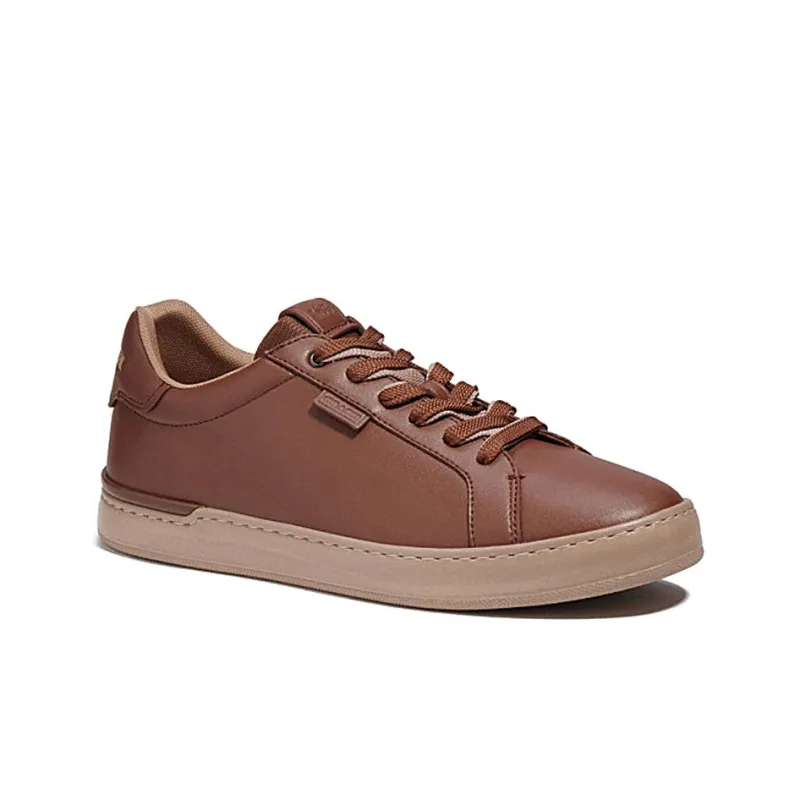 COACH Lowline Low Top Stylish Skateboarding Shoes Men's Coffee-2