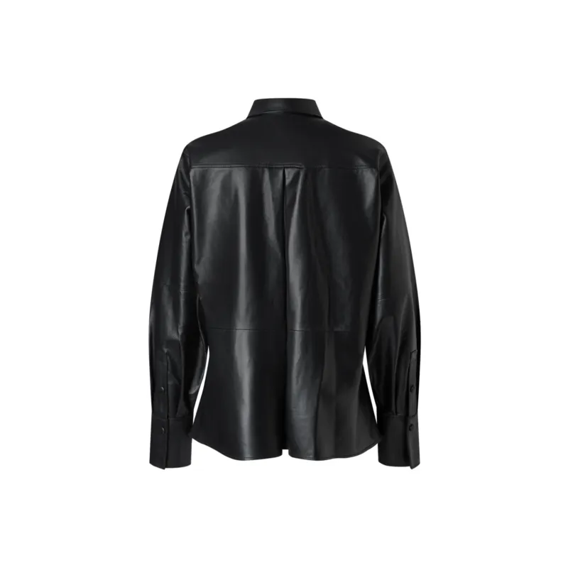 BOGNER FW22 Leather Jacket Unisex Black W026-1