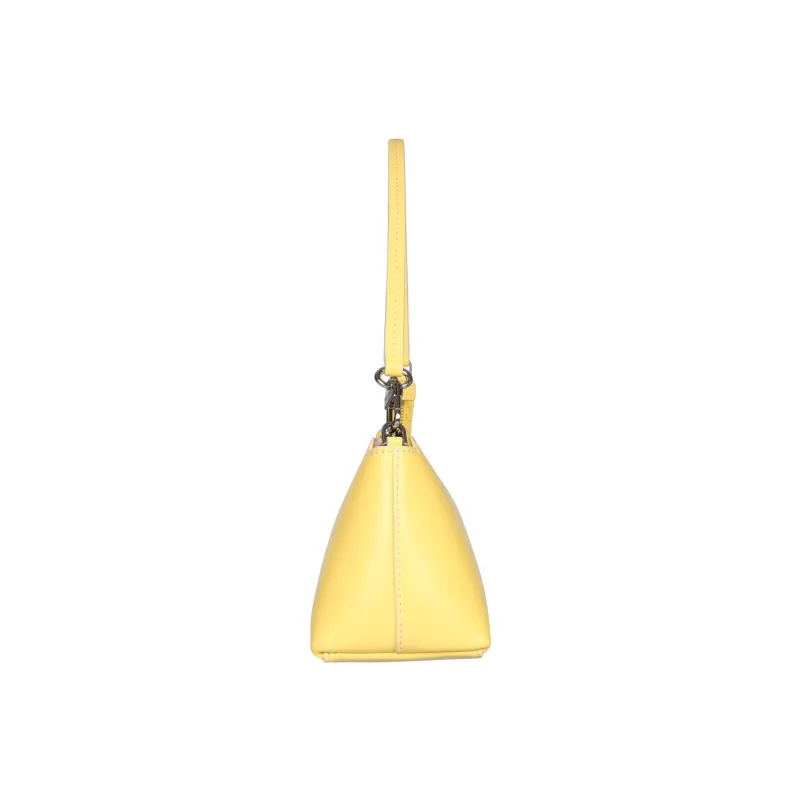 Staud Kaia Smooth Cow Leather Handbag Shoulder Bag Women's Yellow-2