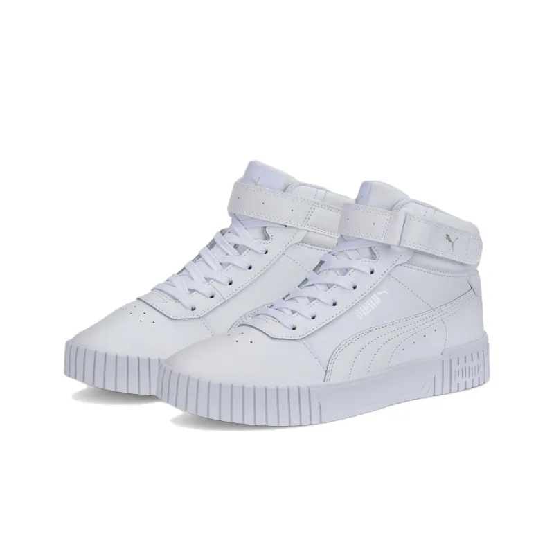 PUMA Carina 2.0 Skateboard Shoes Women's Mid Top White-2