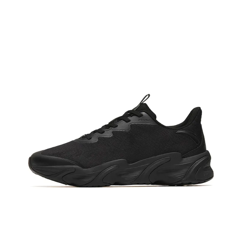 Anta Beyond The Step Breathable Low Top Running Shoes Men's Black-0