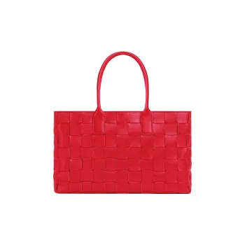 Bottega Veneta CABAT Lambskin Tote Bag, Shopping Bag, Handbag Large Size Women's Red