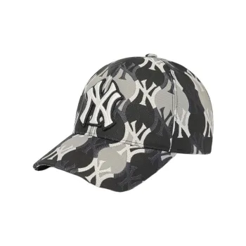 MLB LOGO Print Baseball Caps Unisex Black