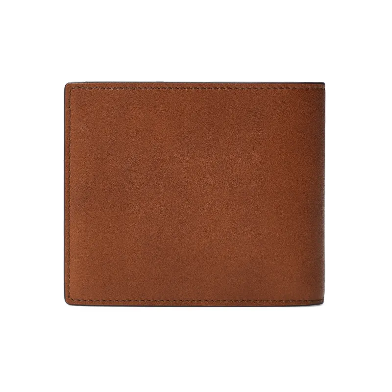 Polo Ralph Lauren Soft Full Grain Cow Leather Wallet Men's Brown-1