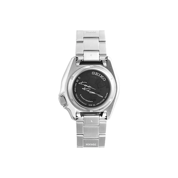 SEIKO Seiko5 SPORTS Collection Mechanical Movement Stainless Steel Strap Watch Unisex Orange Watch Dial-2