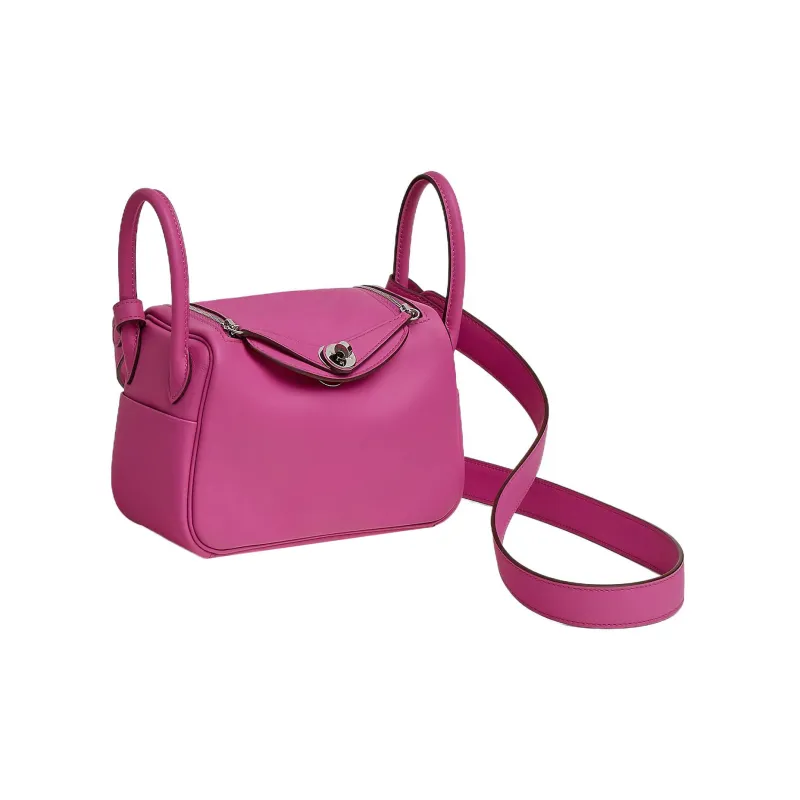 HERMES Lindy Swift Calfskin Handbag Shoulder Bag Crossbody Bag Mini Women's 9I Magnolia Woodlily Pink-1
