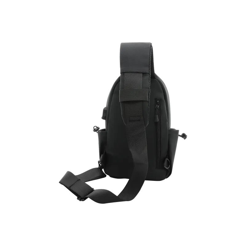 KONADCT Oxford Student Backpack, Shoulder Bag, Crossbody Bag Medium Size Unisex Black/Gray-1