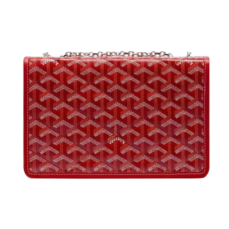 GOYARD Alexandre III Canvas With Leather Shoulder Bag Crossbody Bag Women's Red-1