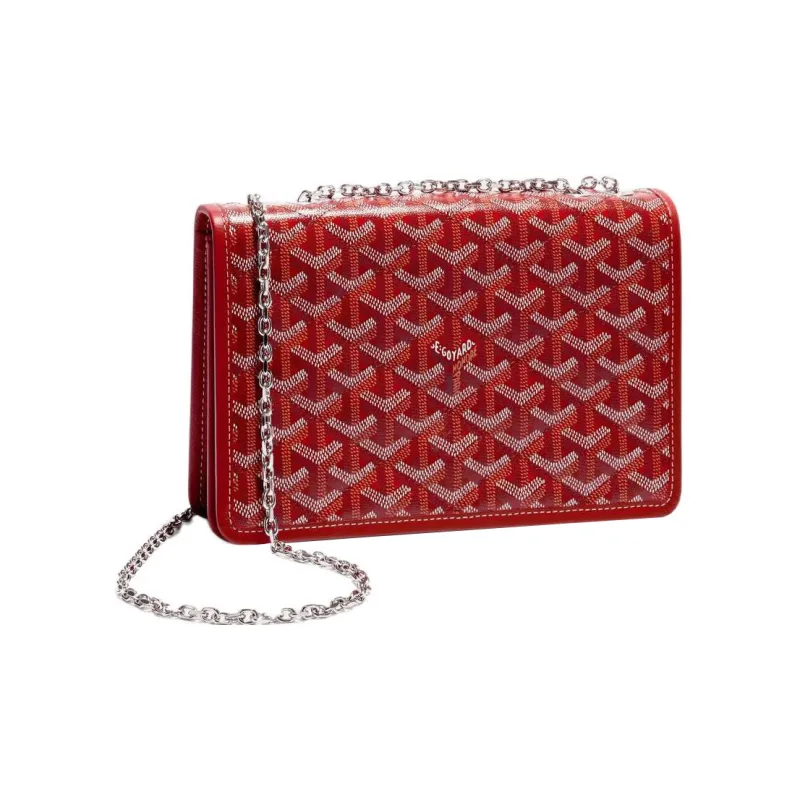 GOYARD Alexandre III Canvas With Leather Shoulder Bag Crossbody Bag Women's Red-2