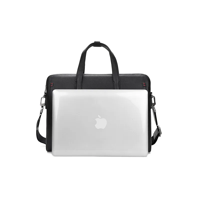 ELLE HOMME Top Grain Cow Leather Document Bag Briefcase Medium Size Men's Multicolor-3
