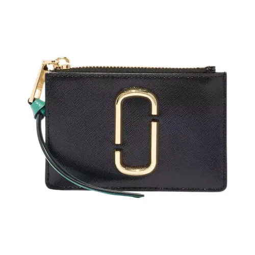 MARC JACOBS Snapshot Saffiano Leather Wallet Women's Black