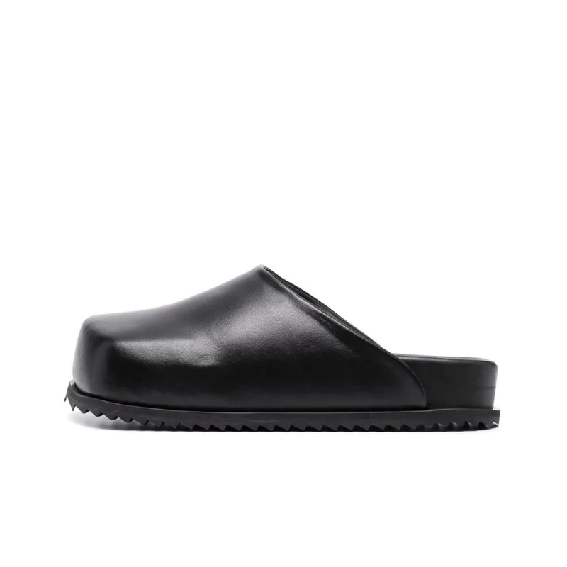 YUME YUME Chunky Square-Toe Slip-On Slides Women's-0