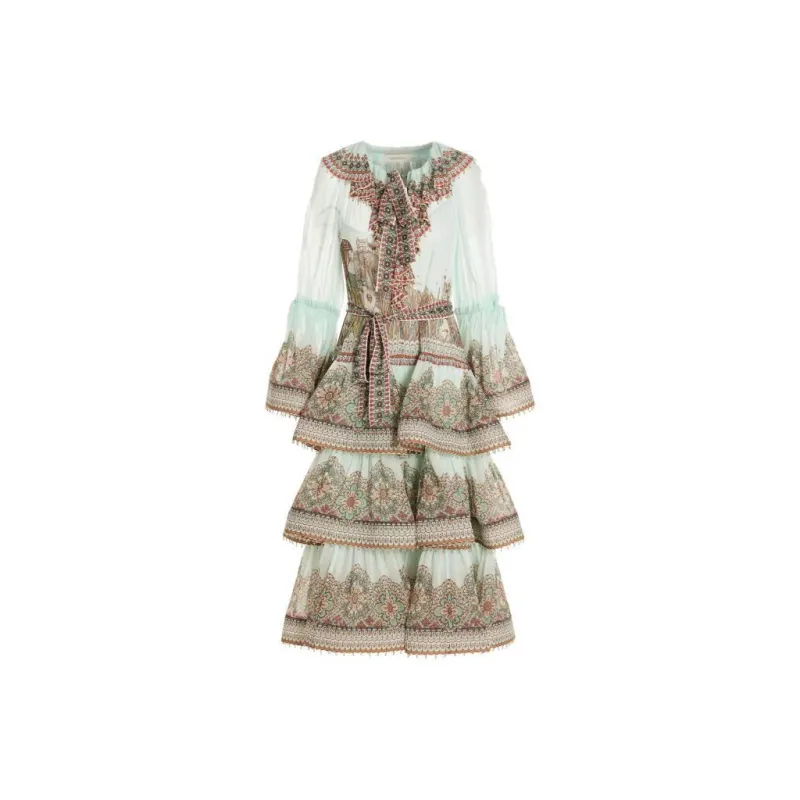 Zimmermann Floral print Ruffled Midi Dress-1