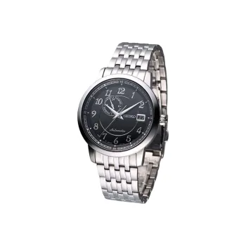 SEIKO Presage Series Automatic Mechanical Movement Stainless Steel Strap Watch Men's Watches Black Dial