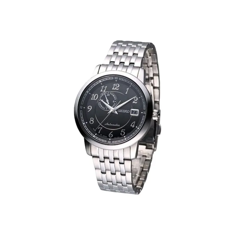 SEIKO Presage Series Automatic Mechanical Movement Stainless Steel Strap Watch Men's Watches Black Dial-0