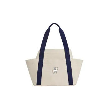 HERMES Cabriole Napp Canvas Cotton Tote Bag Shopping Bag Canvas Bag Handbag Regular Women's Gris Perle Pearl Gray