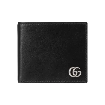 GUCCI GG Marmont Leather Wallet Regular Men's Black