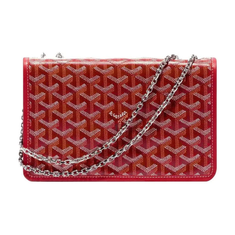 GOYARD Alexandre III Canvas With Leather Shoulder Bag Crossbody Bag Women's Red-0