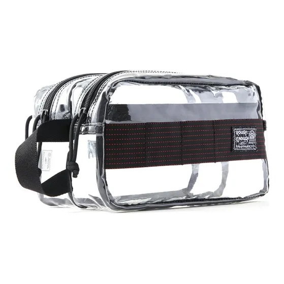 Rough Enough PVC Storage Bag, Makeup Bag, Toiletry Bag Regular Unisex Transparent-0