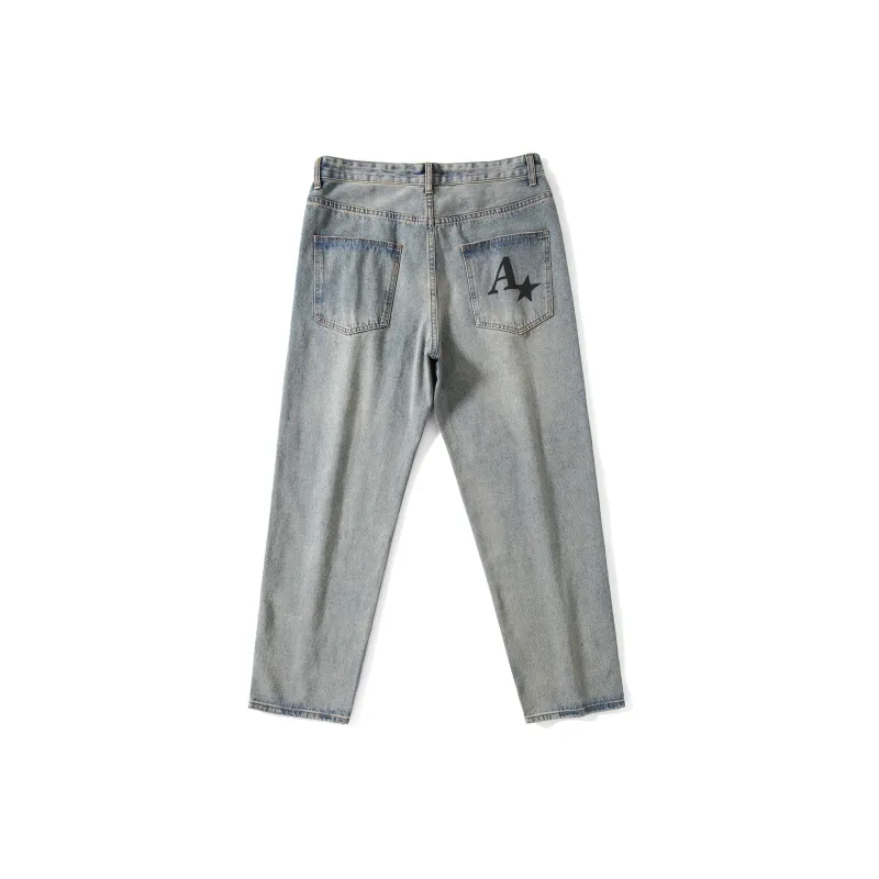 Jaslcs Straight Jeans Unisex Nostalgic Blue-1