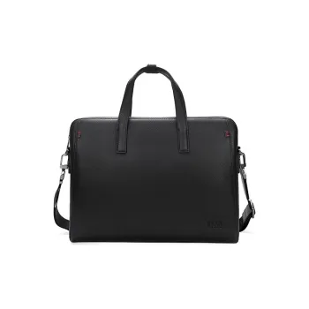 ELLE HOMME Top Grain Cow Leather Document Bag Briefcase Medium Size Men's Multicolor