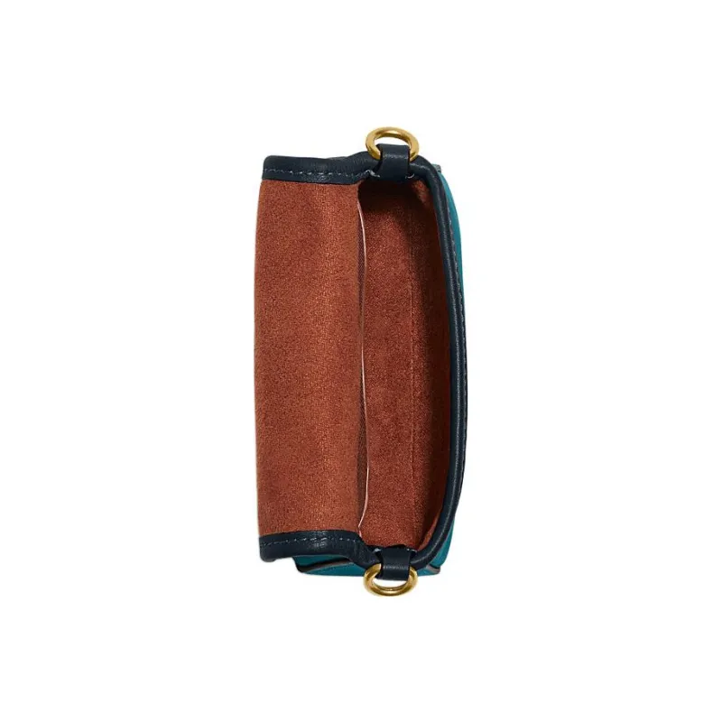 COACH Tabby Cow Leather Shoulder Bag, Crossbody Bag, Handbag Mini Women's Blue-2