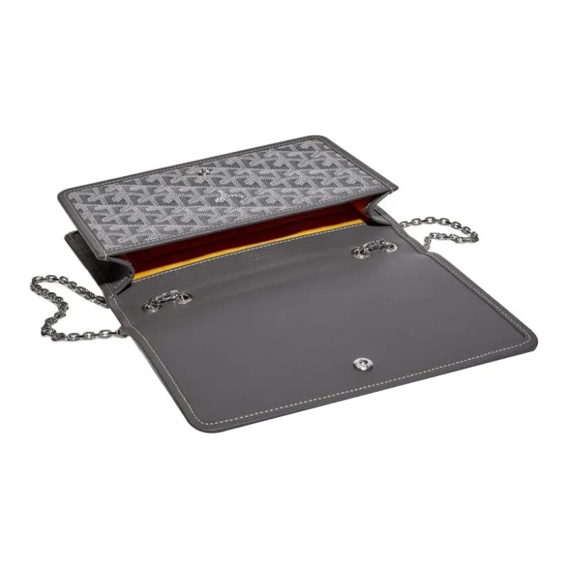 GOYARD Alexandre III Canvas With Leather Shoulder Bag Crossbody Bag Women's Gray-3
