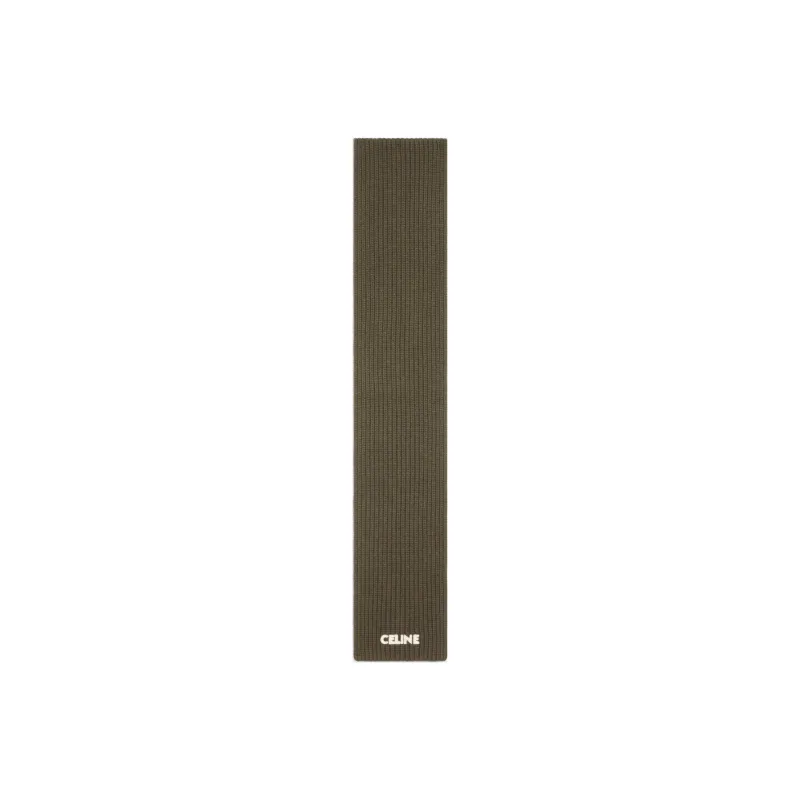 CELINE Knit Scarves Men Green-0