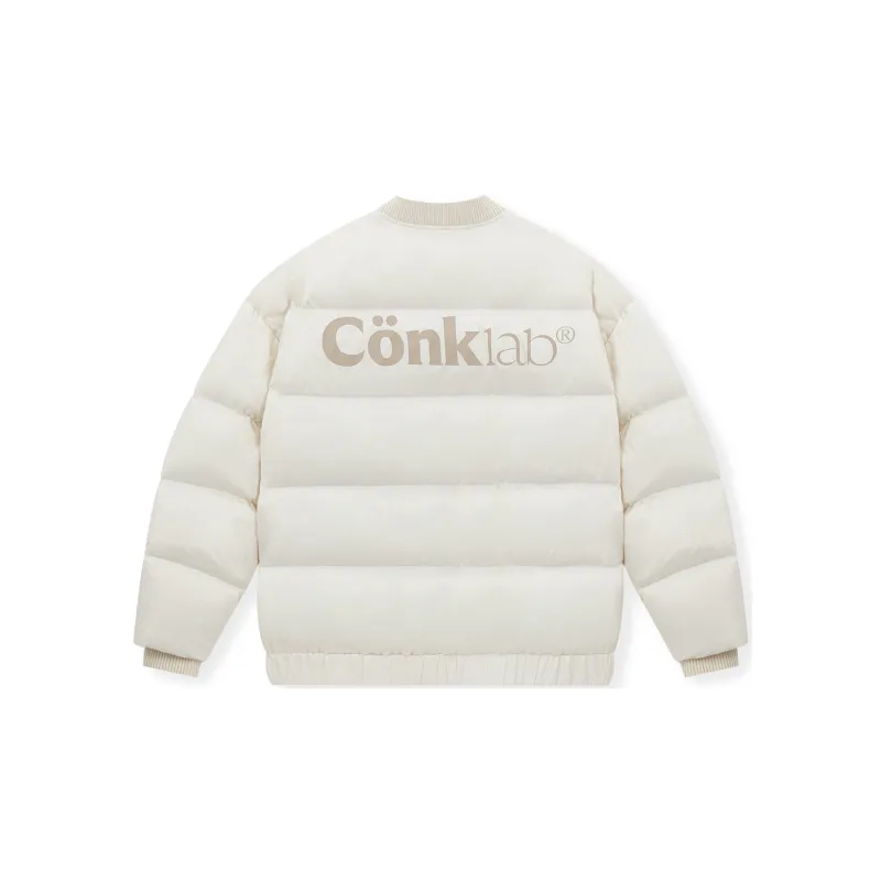 CONKLAB FW22 Letter Solid Color Stand Collar Loose Fit Thickened Down Jacket Unisex-1