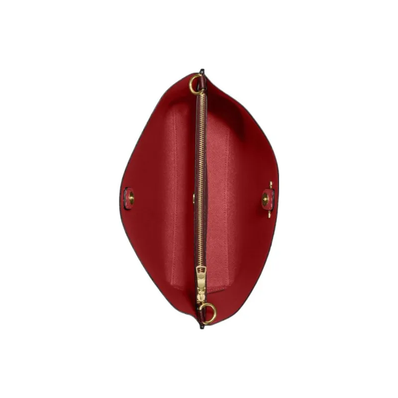 COACH Mollie Coated Canvas With Smooth Leather Bucket Bag Portable Crossbody Bag Shoulder Bag Large Size Women's Brown-2