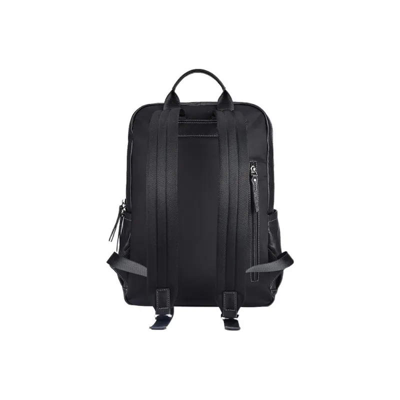 Hush Puppies Cow Leather Backpack Large Size Men's Black-2