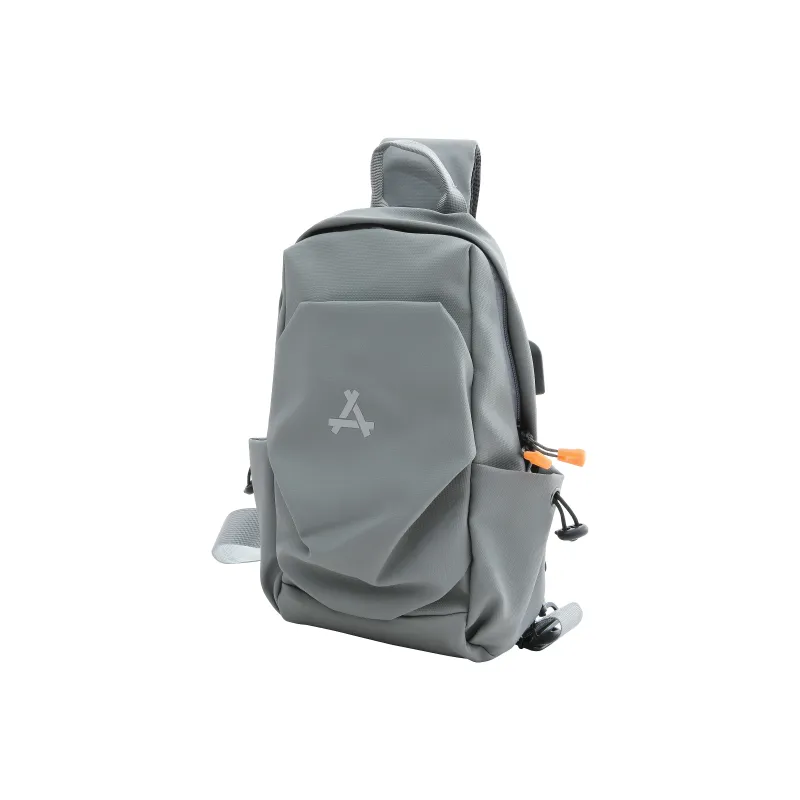 KONADCT Oxford Student Backpack, Shoulder Bag, Crossbody Bag Medium Size Unisex Black/Gray-7