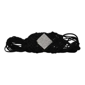SAINT LAURENT Crystal Braided And Tied Belt