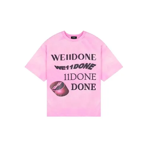 WE11DONE T-Shirts Unisex Pink