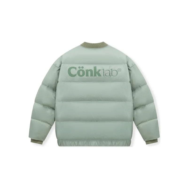 CONKLAB FW22 Letter Solid Color Stand Collar Loose Fit Thickened Down Jacket Unisex-5