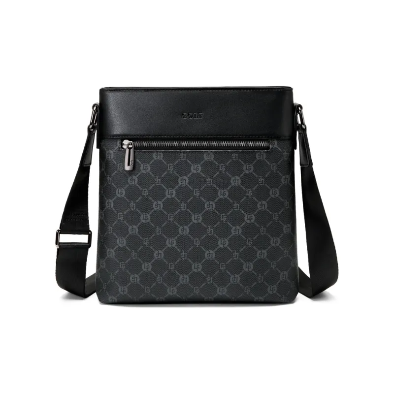 GOLF PVC Shoulder Bag, Crossbody Bag Tubas Men's Black-1