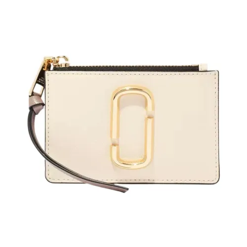MARC JACOBS Snapshot Saffiano Leather Wallet Women's Ecru