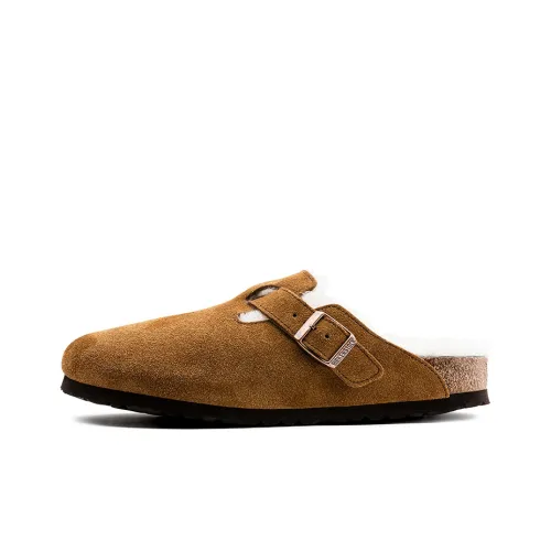 Birkenstock Boston Shearling Suede Leather Mink