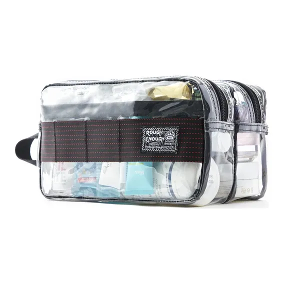 Rough Enough PVC Storage Bag, Makeup Bag, Toiletry Bag Regular Unisex Transparent-2