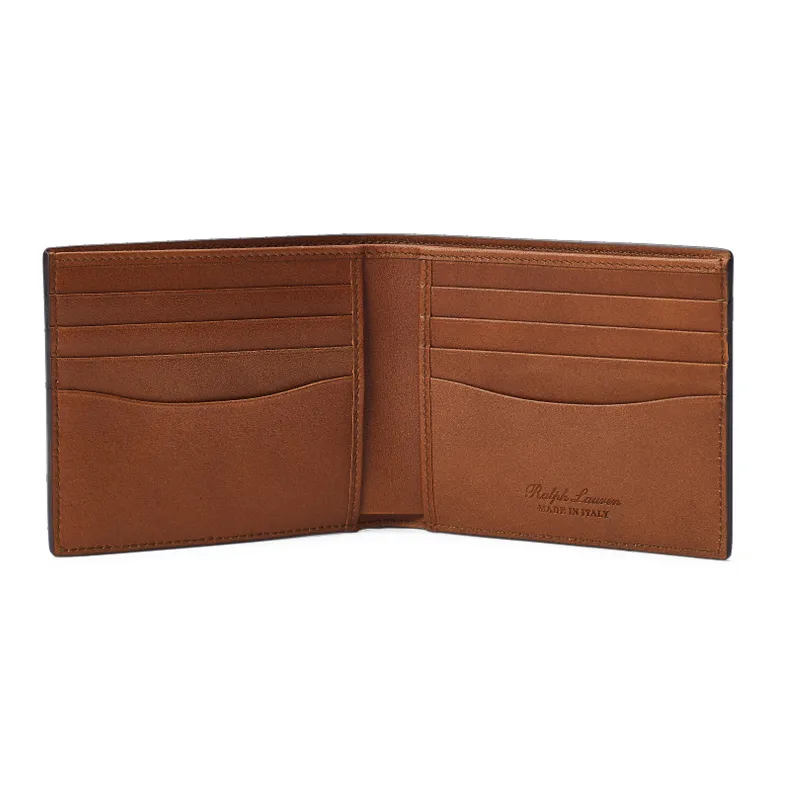 Polo Ralph Lauren Soft Full Grain Cow Leather Wallet Men's Brown-2