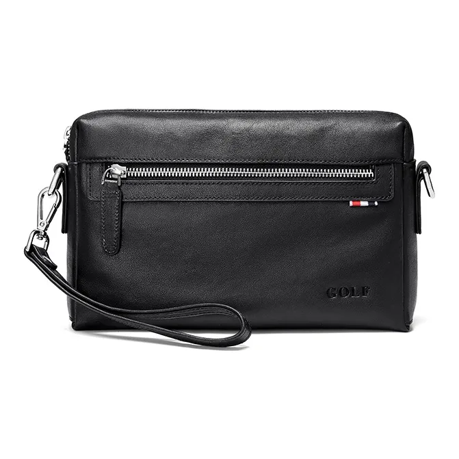 GOLF Cow Leather Bag, Crossbody Bag, Shoulder Bag Men's Black-3