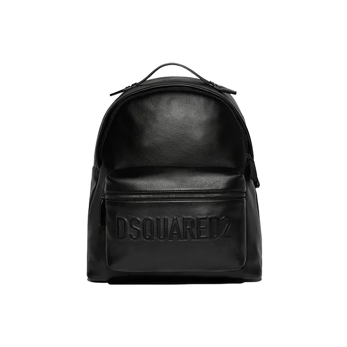 DSQUARED 2 Leather Backpack Unisex Black-0